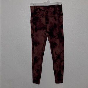 Victoria's Secret Women's Maroon Tie-Dye Leggings